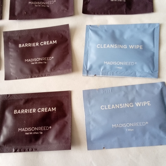 Madison Reed Lot of 18 Hair Barrier Cream 2g + 2 Cleansing Wipes New Sealed Pack - Picture 2 of 3